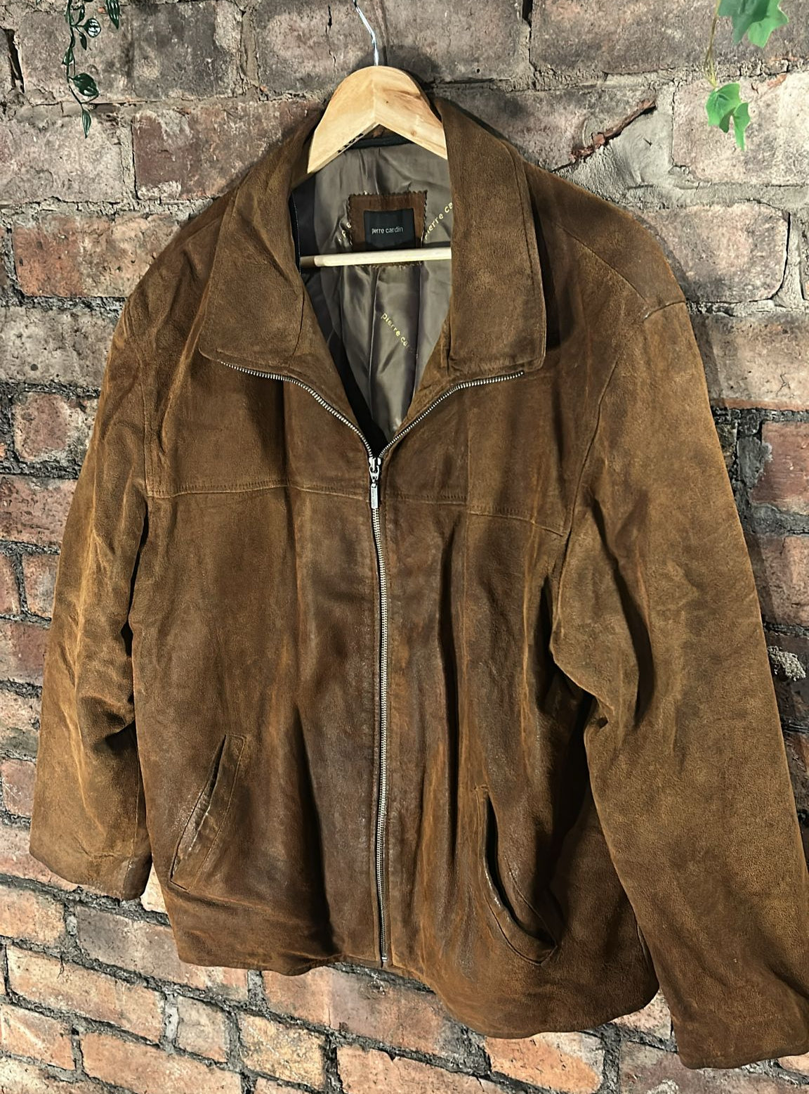 Brown Suede Bomber Jacket