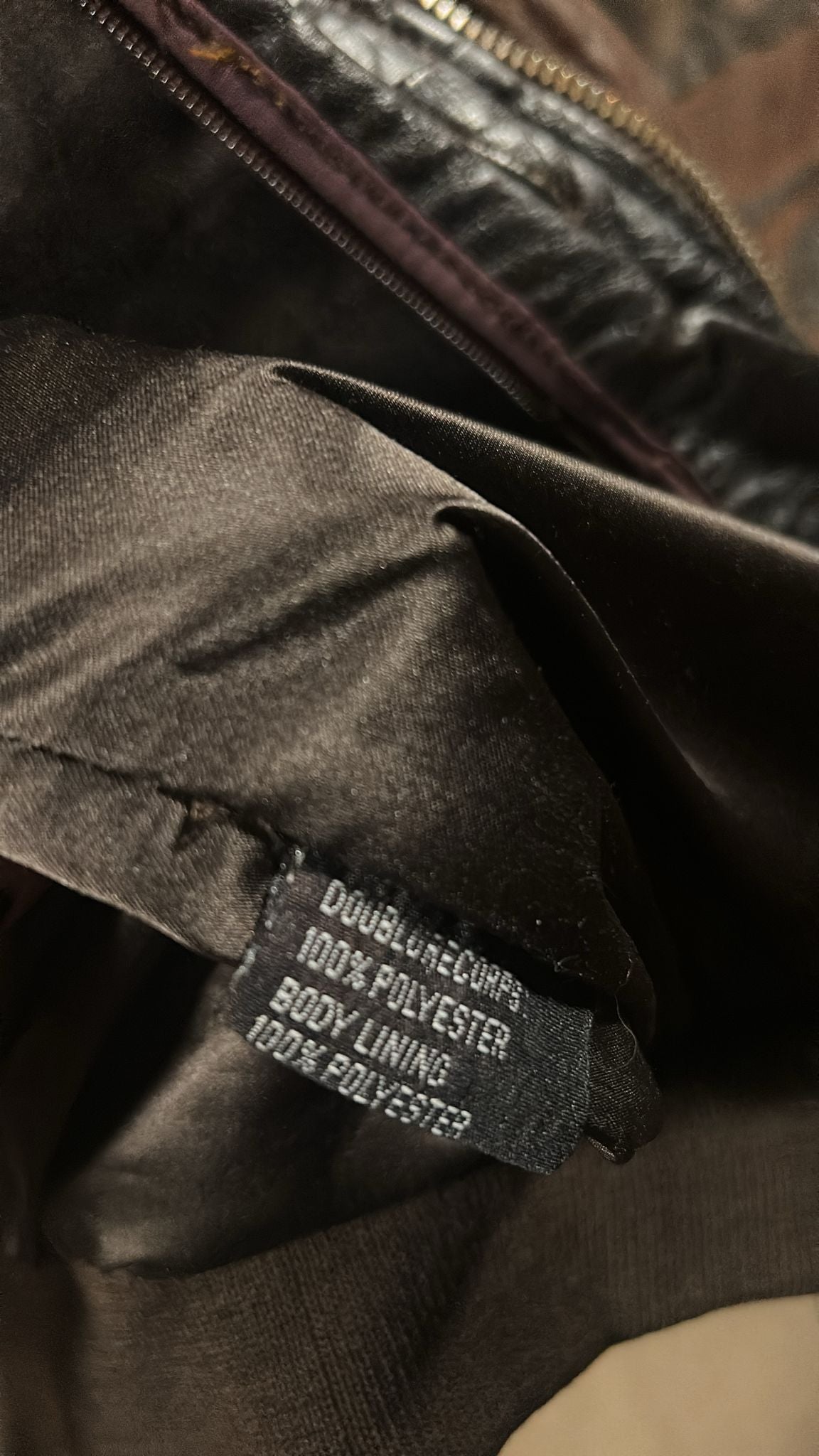 Brown Leather Bomber Jacket