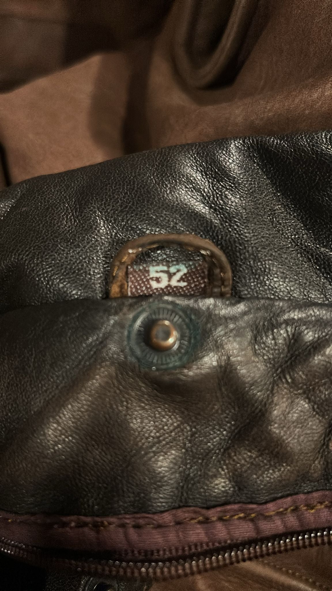 Brown Leather Bomber Jacket