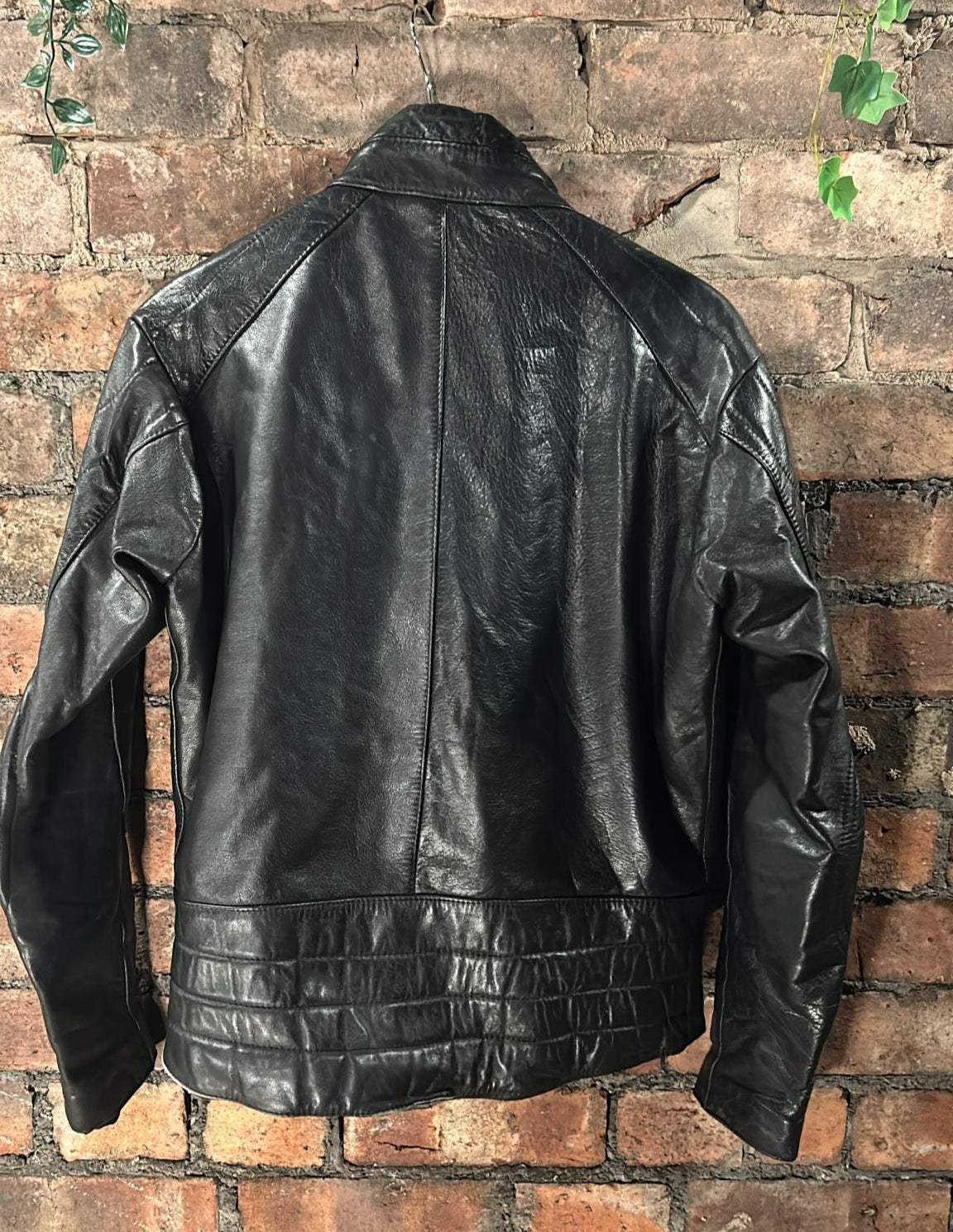 Leather biker jacket