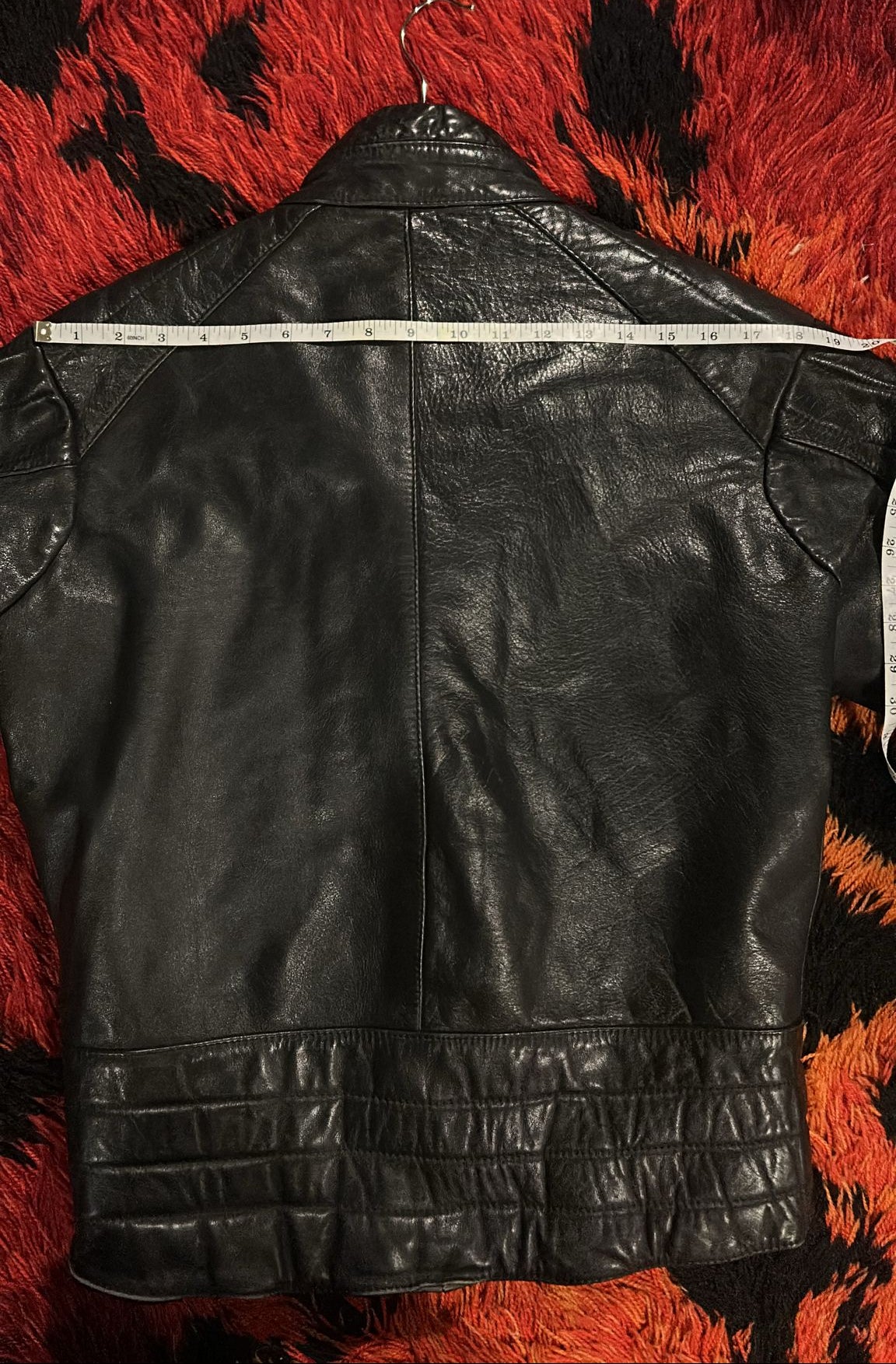 Leather biker jacket