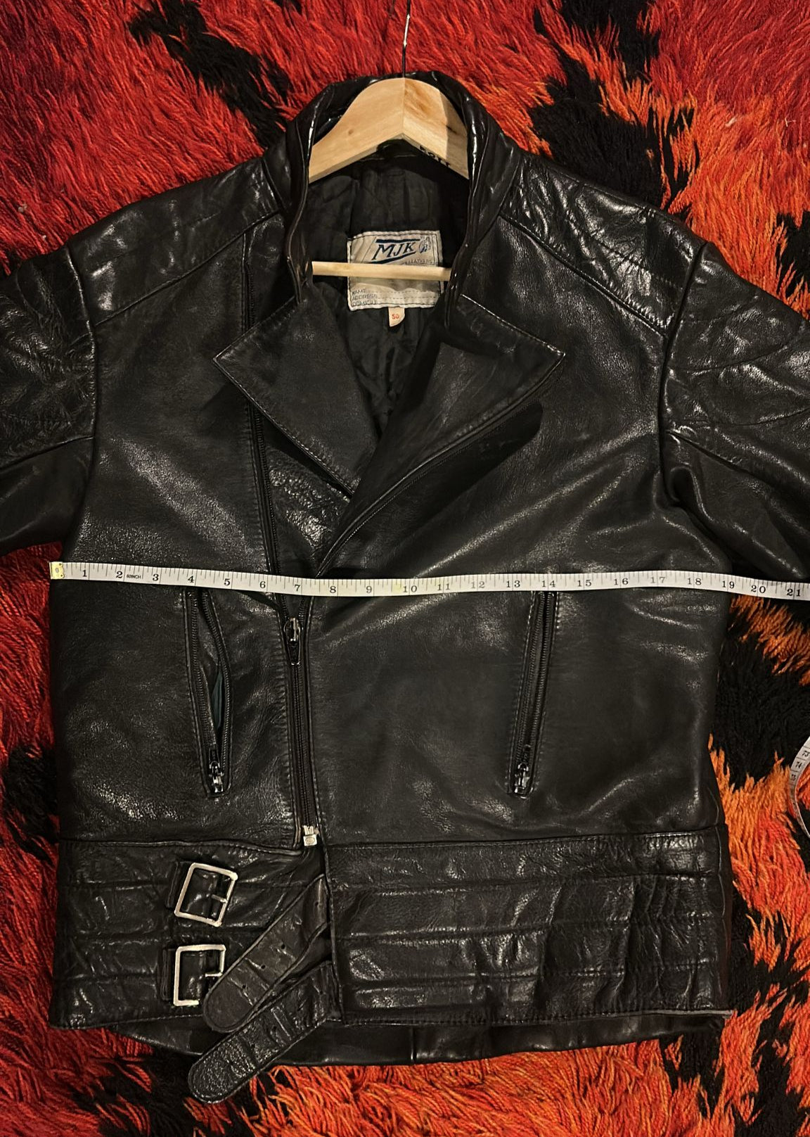 Leather biker jacket