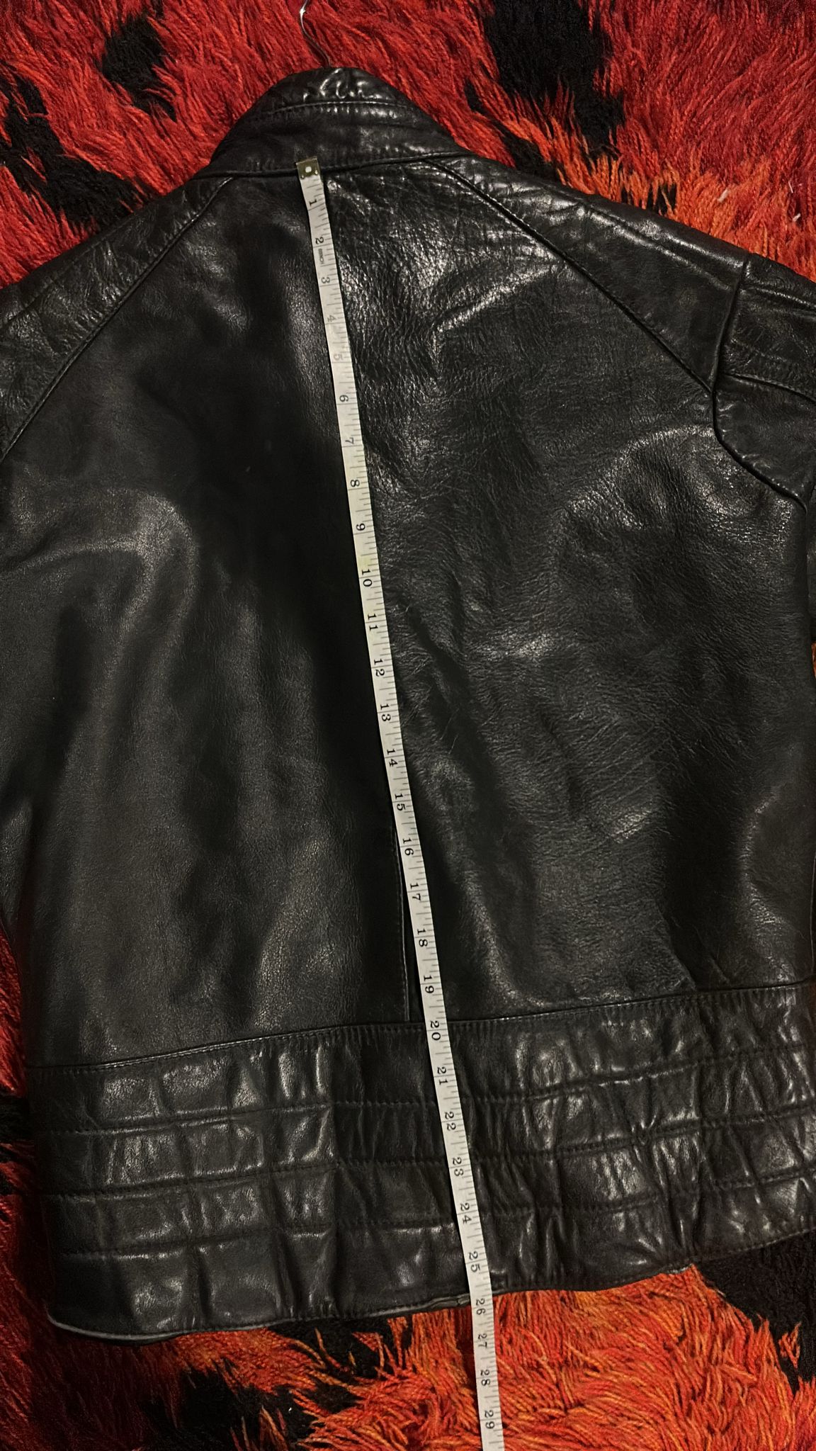 Leather biker jacket