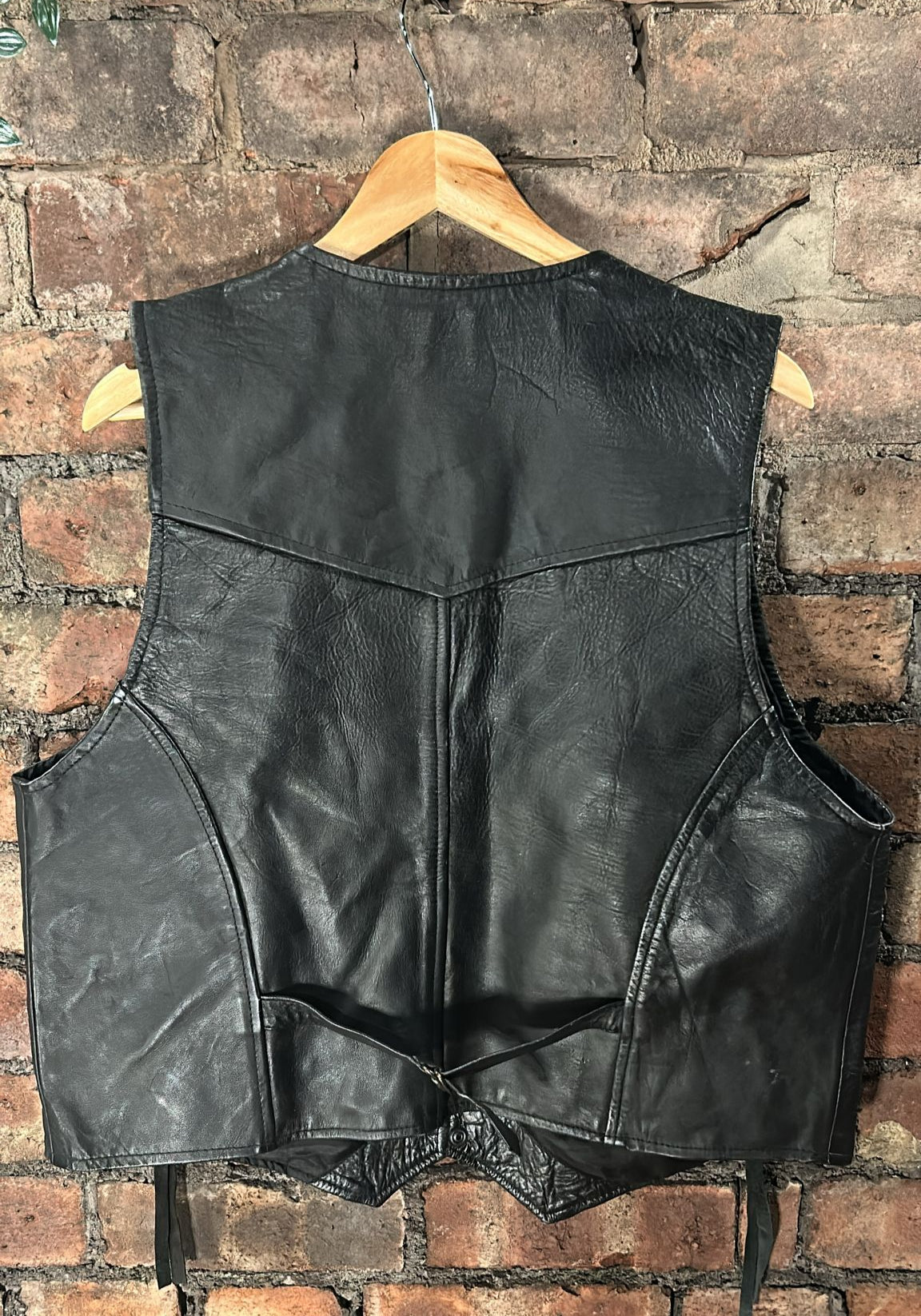 Leather western waistcoat
