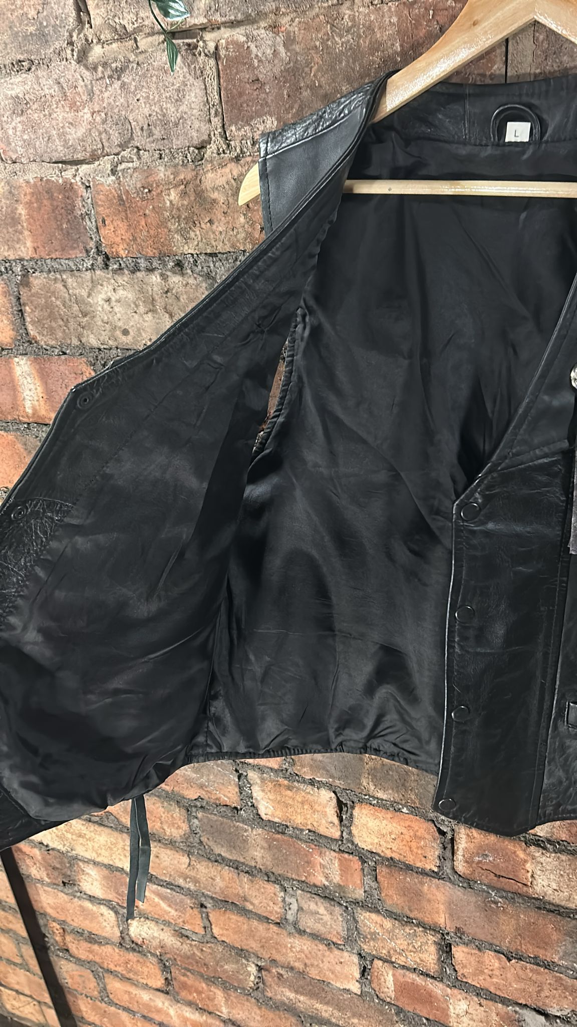 Leather western waistcoat