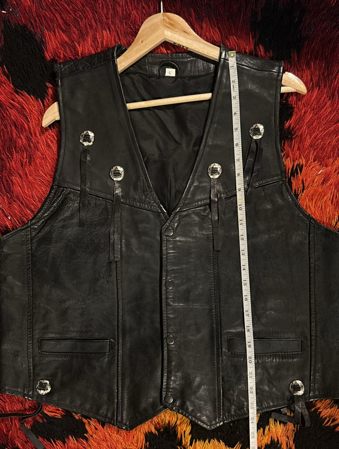 Leather western waistcoat