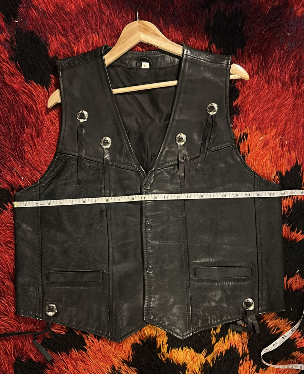Leather western waistcoat