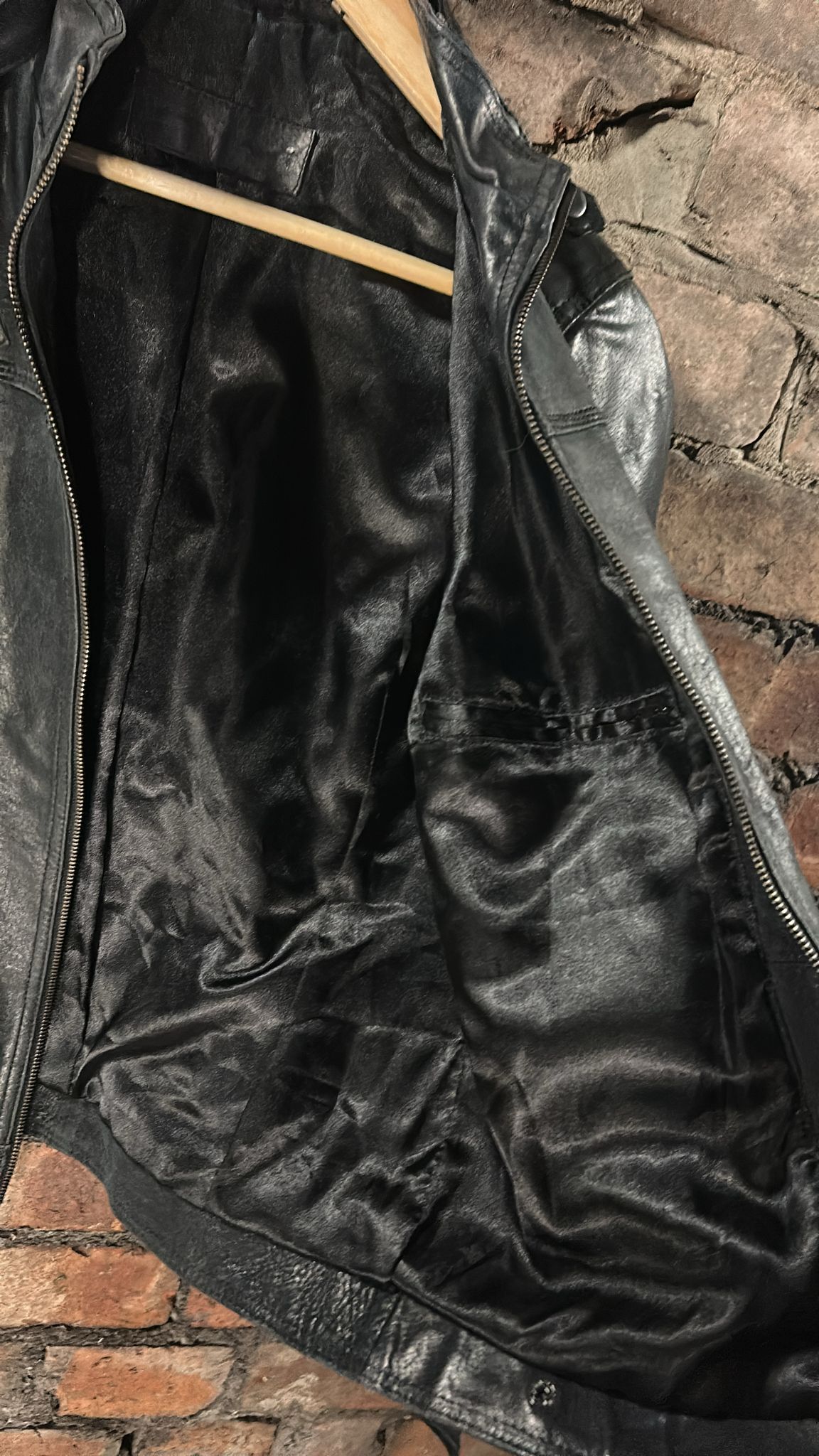 90s style leather jacket