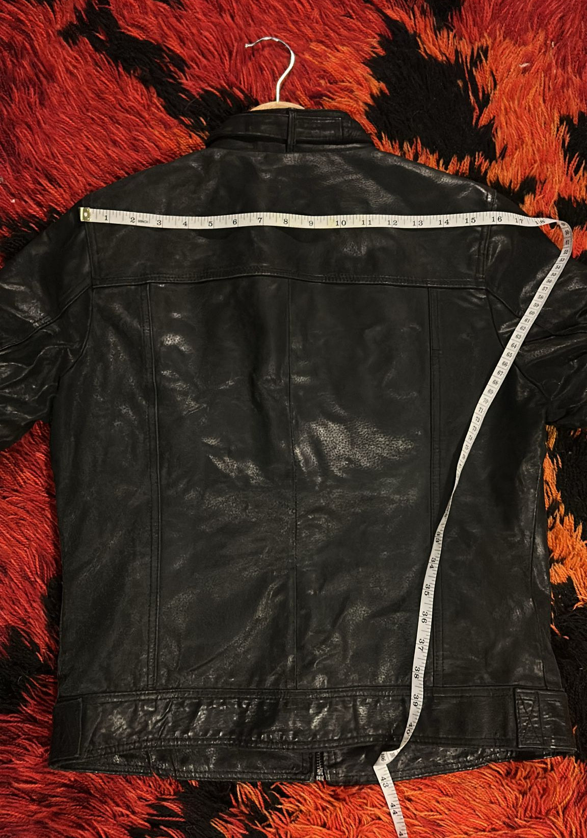 90s style leather jacket