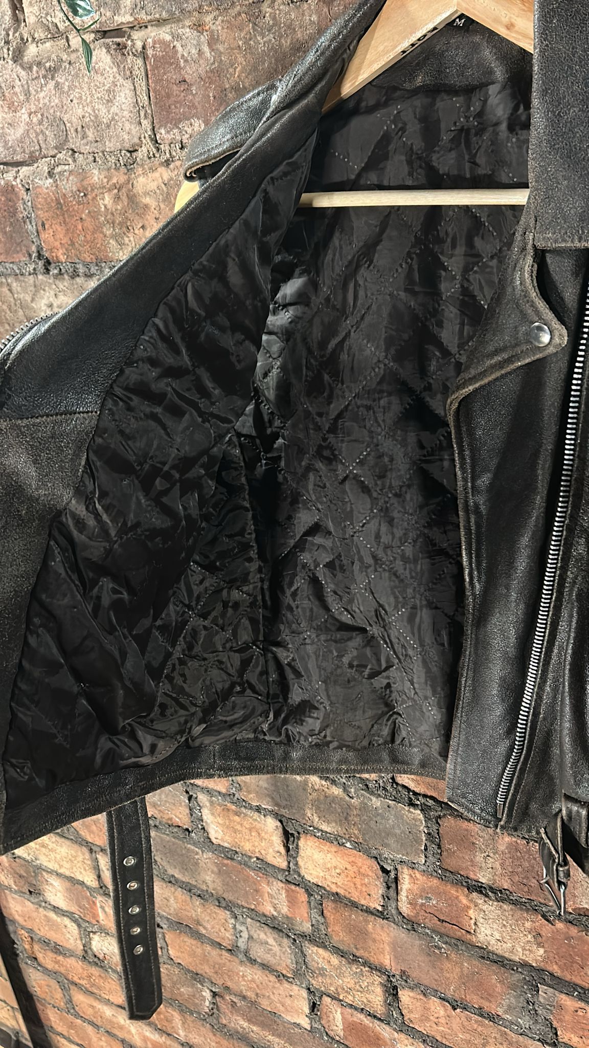Dark brown leather waistcoat