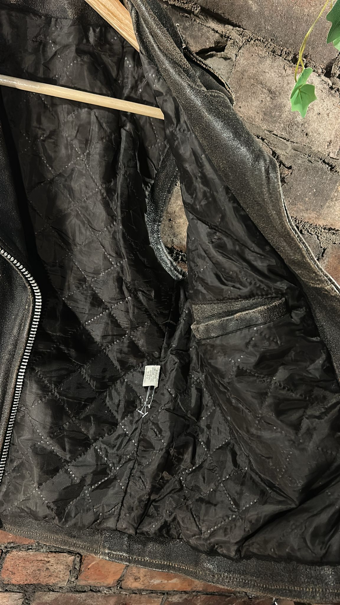 Dark brown leather waistcoat
