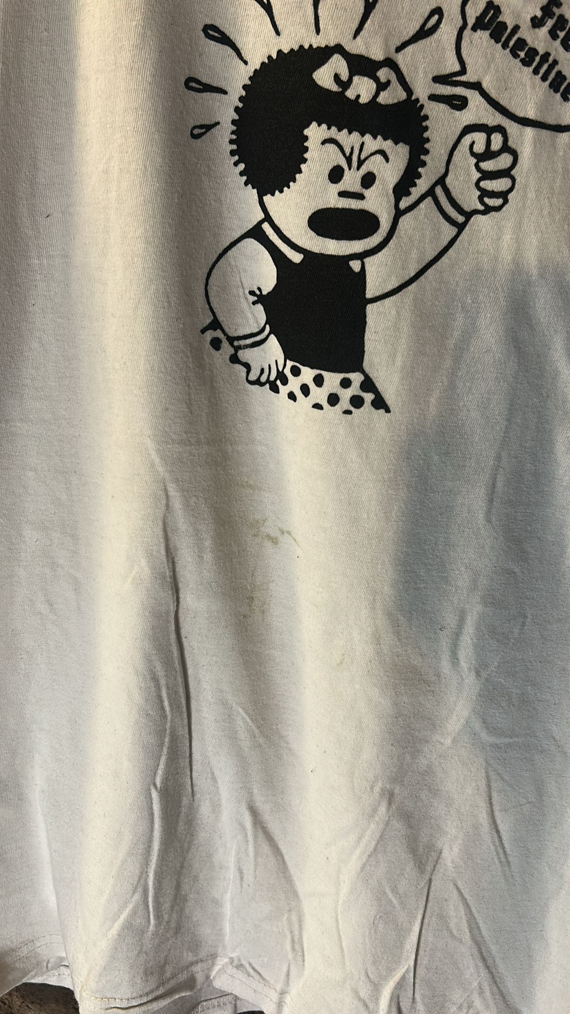 White Fugazi ‘free Palestine’ white tshirt