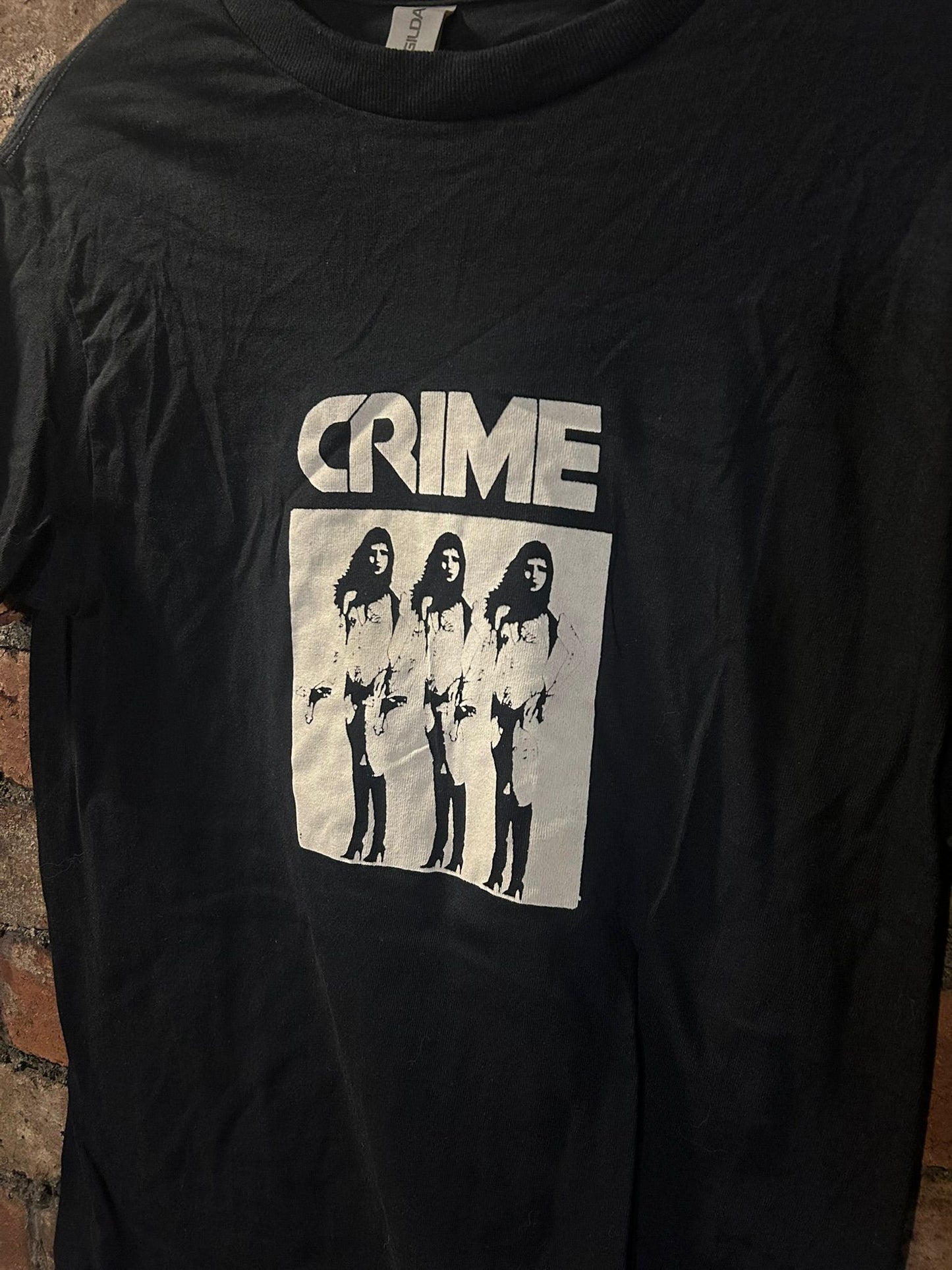 Crime printed band tshirt