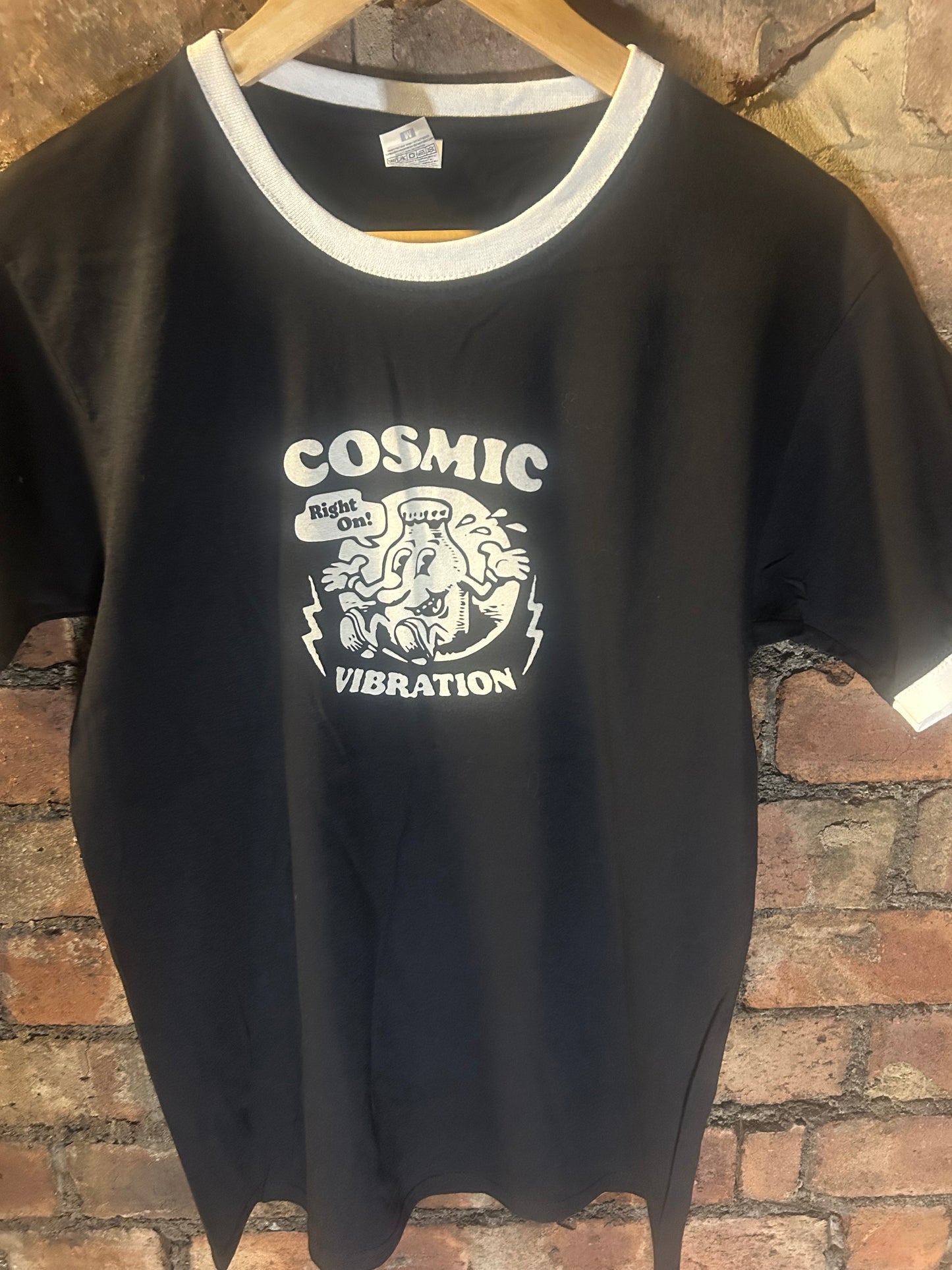 Cosmic Vibration Cream Ringer Tshirt