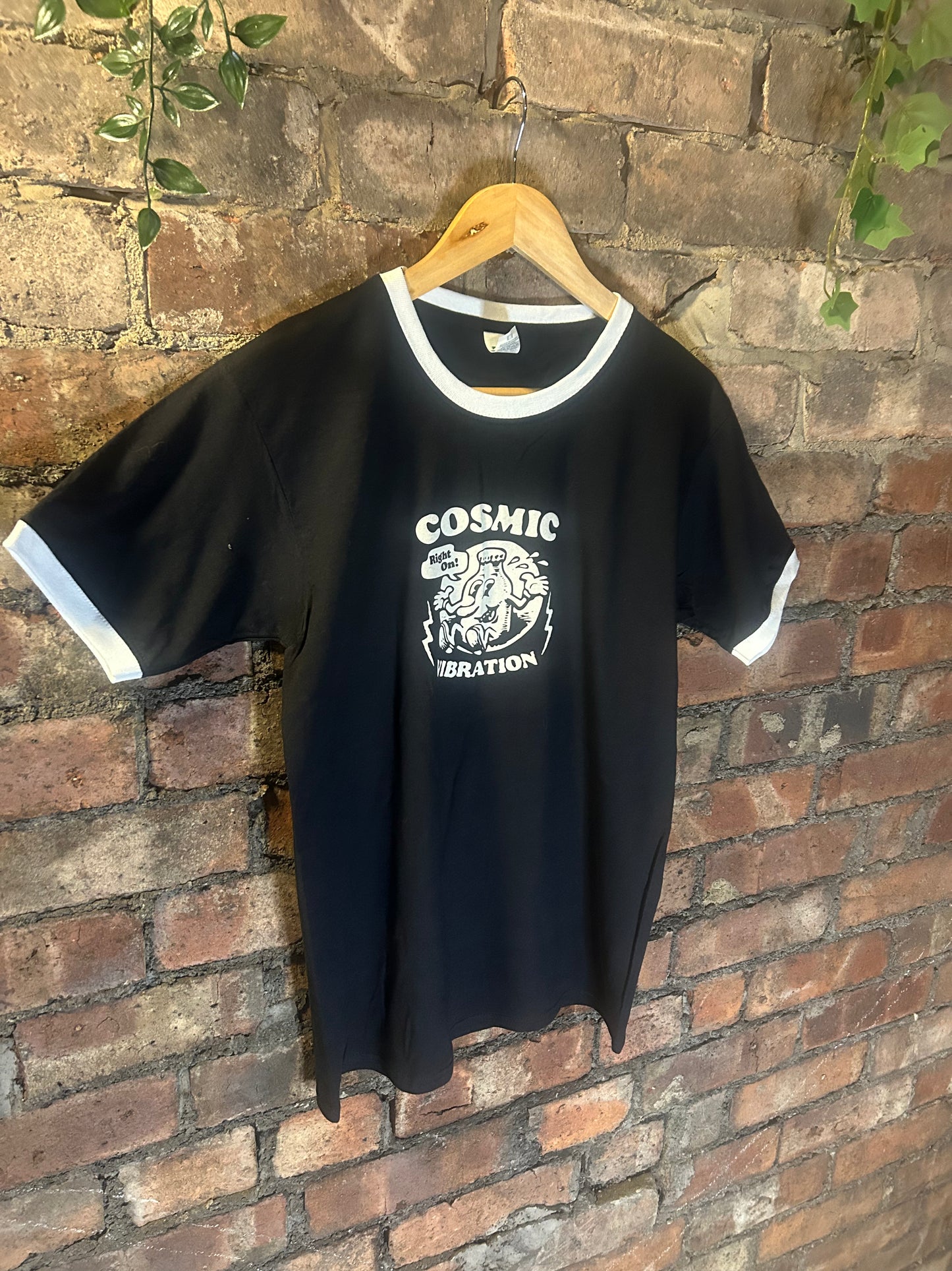 Cosmic Vibration Cream Ringer Tshirt
