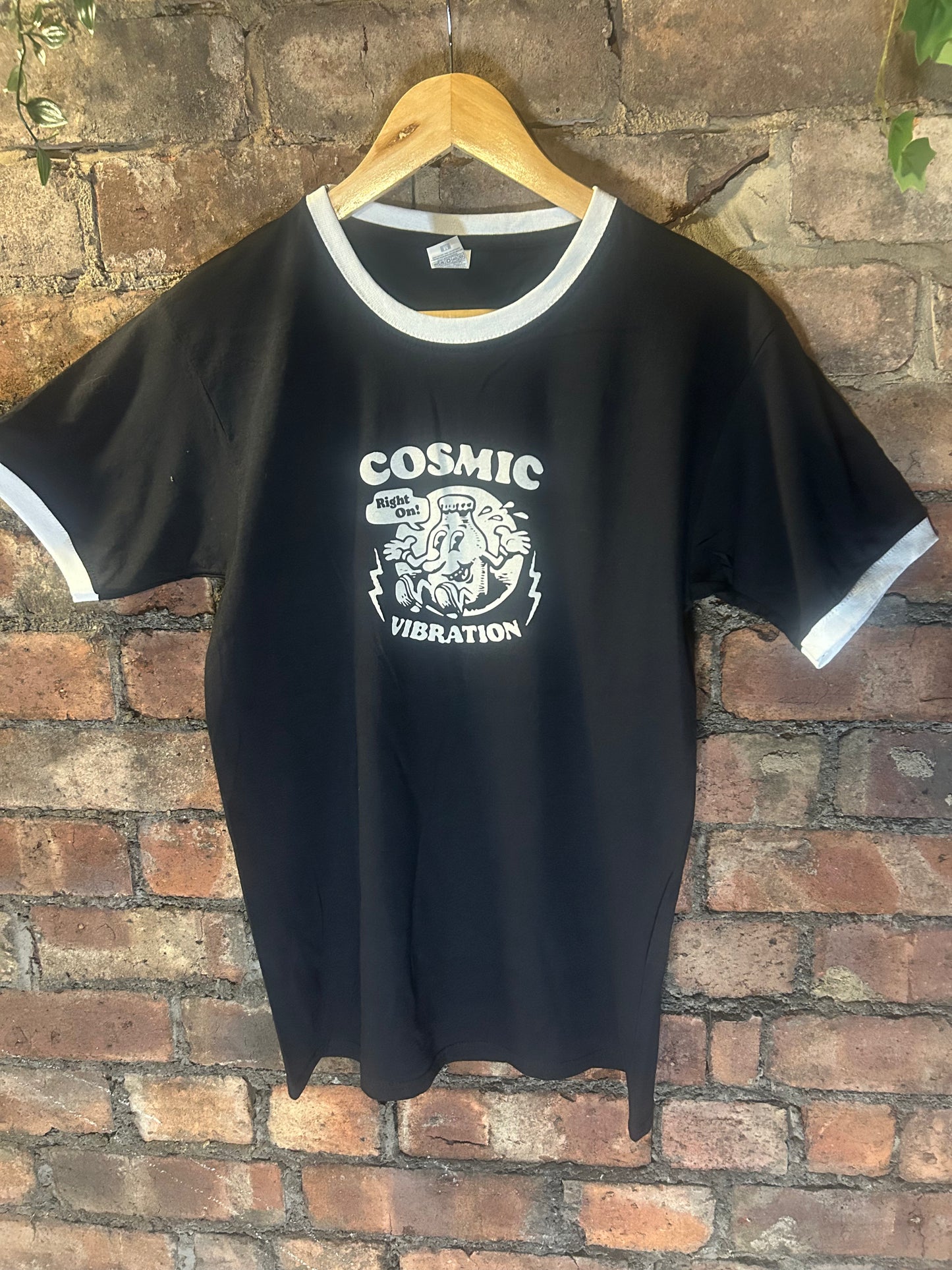 Cosmic Vibration Cream Ringer Tshirt