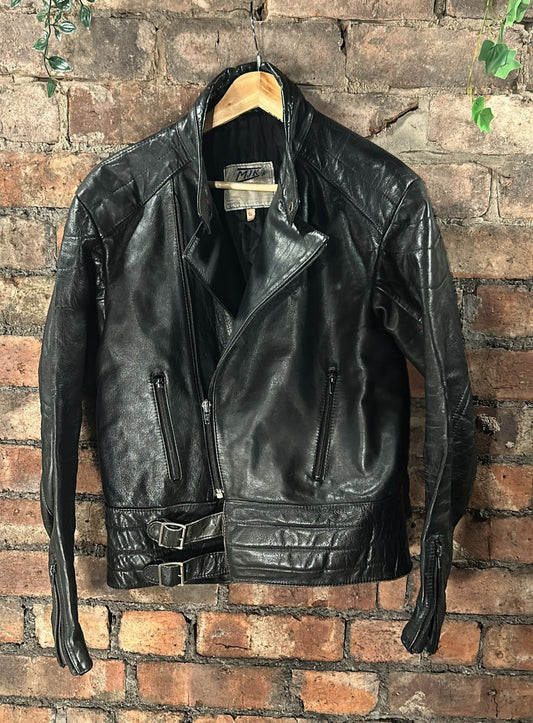 Leather biker jacket