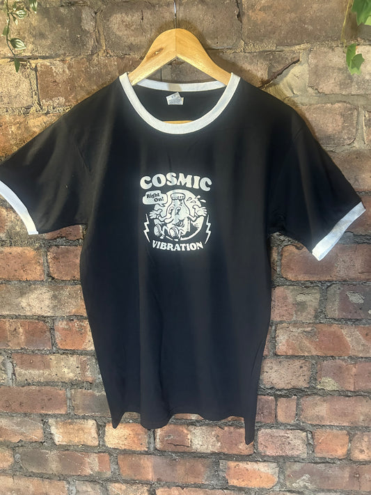 Cosmic Vibration Cream Ringer Tshirt